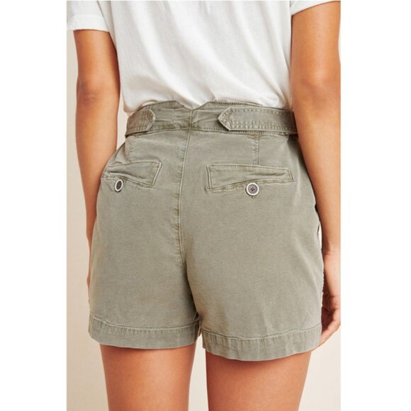 Anthropologie Olive Green Liza Utility Shorts - Picture 2 of 11
